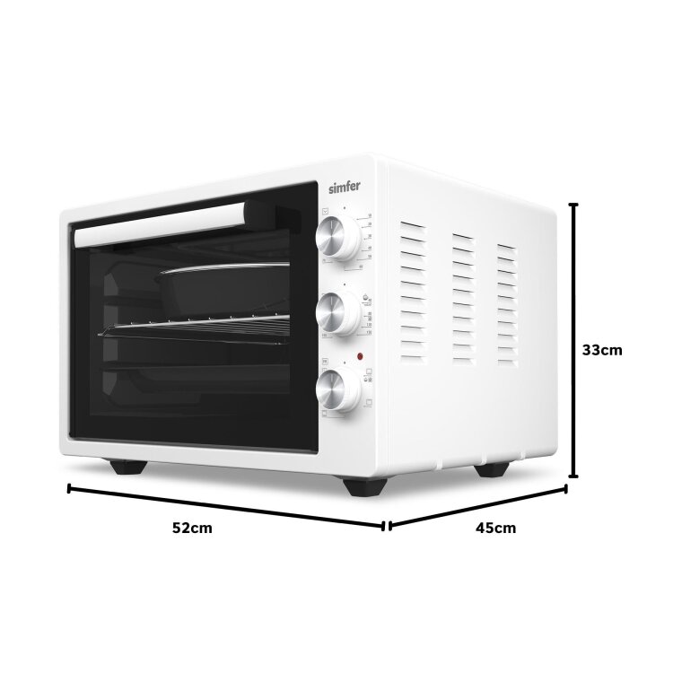 Simfer 4262 Beyaz 42 LT Turbo Fan Piliç Çevirme Mini/Midi Fırın - 6 Fonksiyon,Yoğurt Yapma, Buz Çözme & İç Aydınlatma - 11