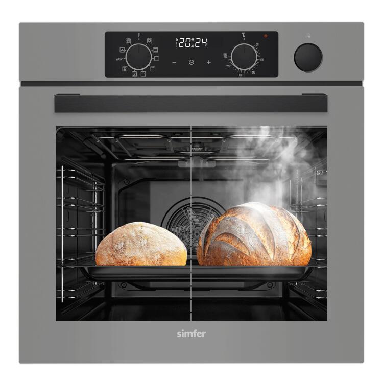Simfer 8246 11 Fonksiyon Steam Master Ankastre Fırın Gri Cam Dijital - 3