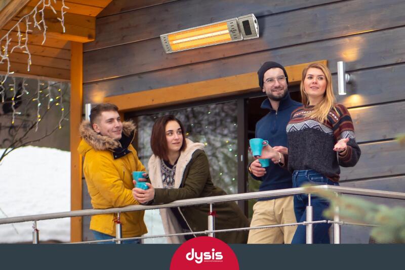 Dysis Art Plus Karbon Serisi IP65 Suya-Toza Dayanıklı 2300 W Bej Uzaktan Kumandalı İç/Dış Mekan Isıtıcı - 5