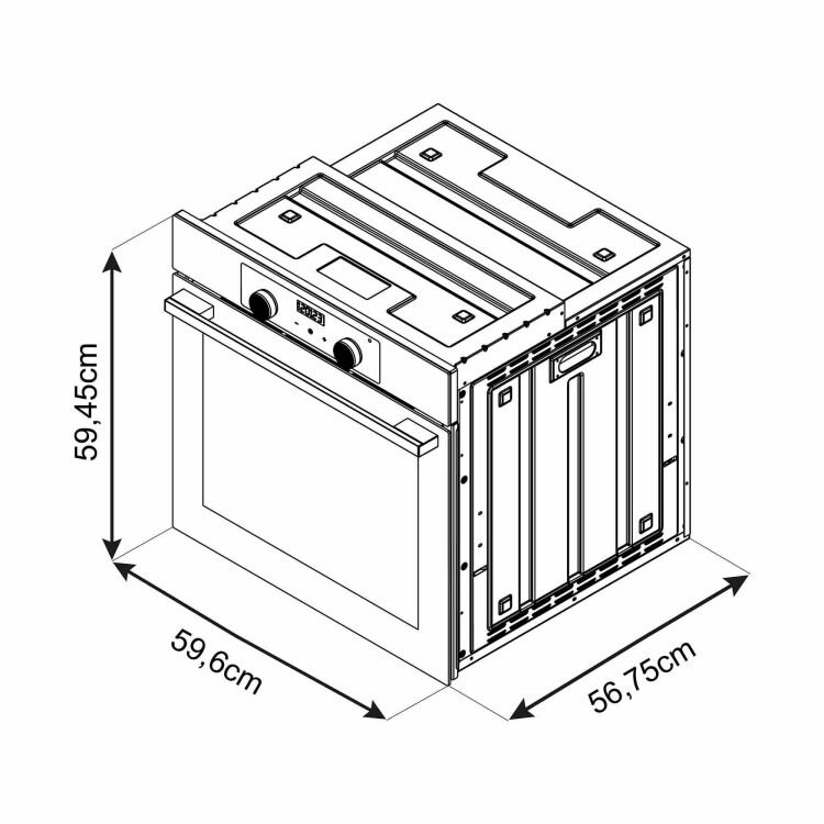 Simfer 10 Fonksiyon AirFry İnox Elektrikli 3'lü Ankastre Set (Fırın + Elektrikli Ocak + Davlumbaz) - 7