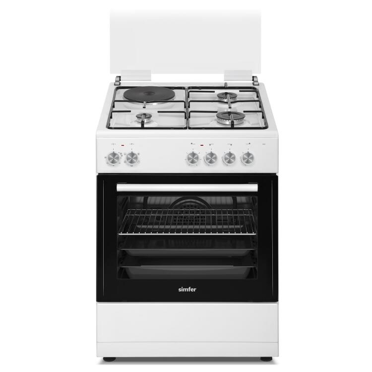 Simfer 1242 Tam Boy Fırın 3G+1E Hotplate Turbo 6 Fonksiyon Beyaz - SİMFER