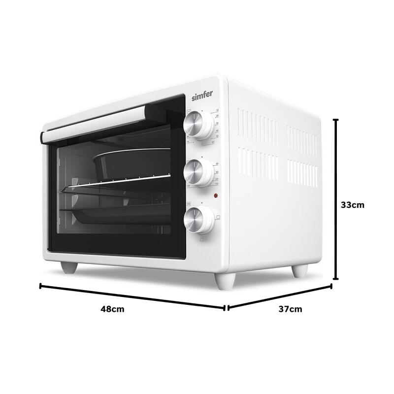 Simfer 3420 Beyaz 34 LT Statik Mini / Midi Fırın - 4 Fonksiyon, Programlanabilir Pişirme & Isı Kontrol Sistem - 10