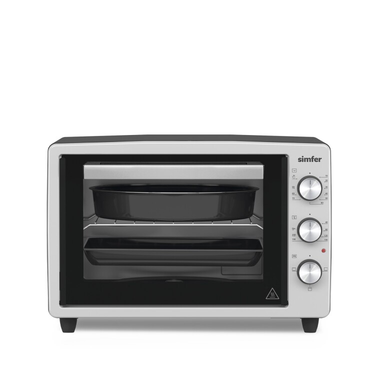 Simfer 3426 İnox Gri 34 LT Statik Mini / Midi Fırın - 4 Fonksiyon, Programlanabilir Pişirme & Isı Kontrol - 2