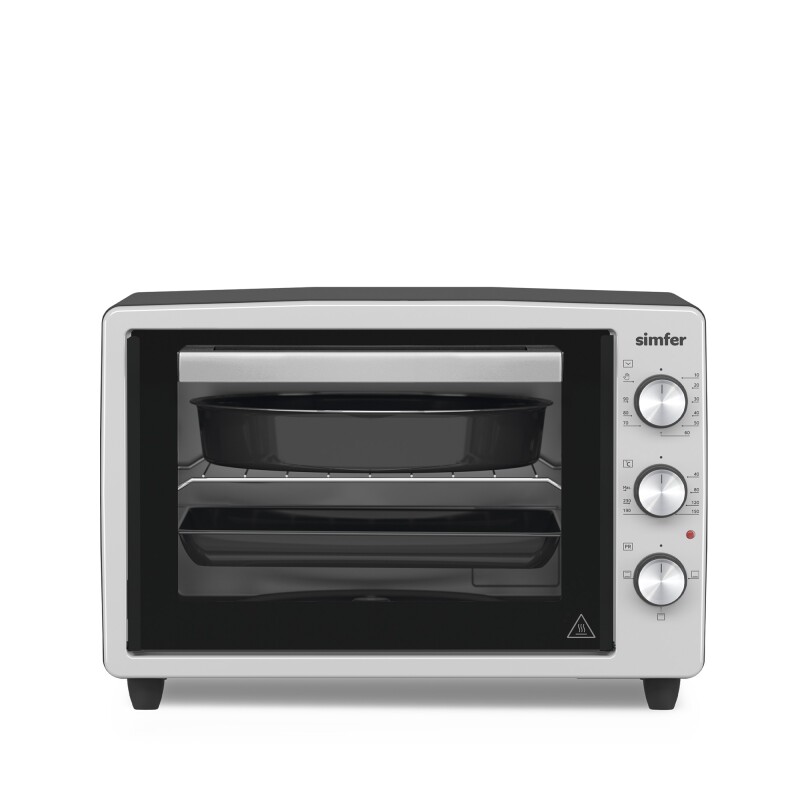 Simfer 3426 İnox Gri 34 LT Statik Mini / Midi Fırın - 4 Fonksiyon, Programlanabilir Pişirme & Isı Kontrol - 2
