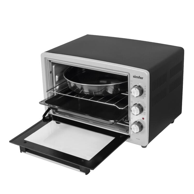 Simfer 3426 İnox Gri 34 LT Statik Mini / Midi Fırın - 4 Fonksiyon, Programlanabilir Pişirme & Isı Kontrol - 4