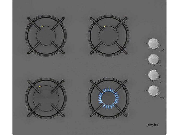 Simfer 4 Fonksiyon Trend Mekanik Silver Power Turbo 2'li Ankastre Set ( Fırın + Ocak) - 3