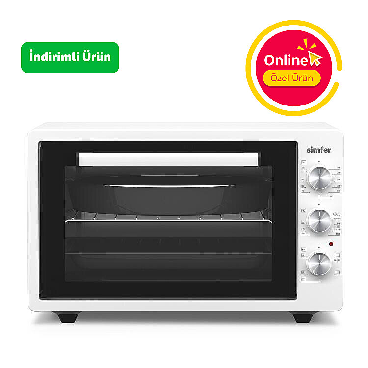 Simfer 4242 Beyaz 42 LT Turbo Fan Mini / Midi Fırın - 6 Fonksiyon,Yoğurt Yapma, Buz Çözme & İç Aydınlatma - SİMFER