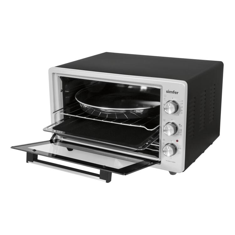 Simfer 4244 İnox Gri 42 LT Turbo Fan Mini / Midi Fırın - 6 Fonksiyon,Yoğurt Yapma, Buz Çözme & İç Aydınlatma - 4