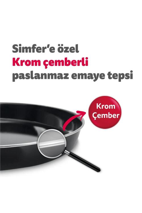 Simfer 4295 Retro Bej 42LT Turbo Fan Mini / Midi Fırın – 6 Fonksiyon, Yoğurt Yapma & Buz Çözme Özellikli - 8