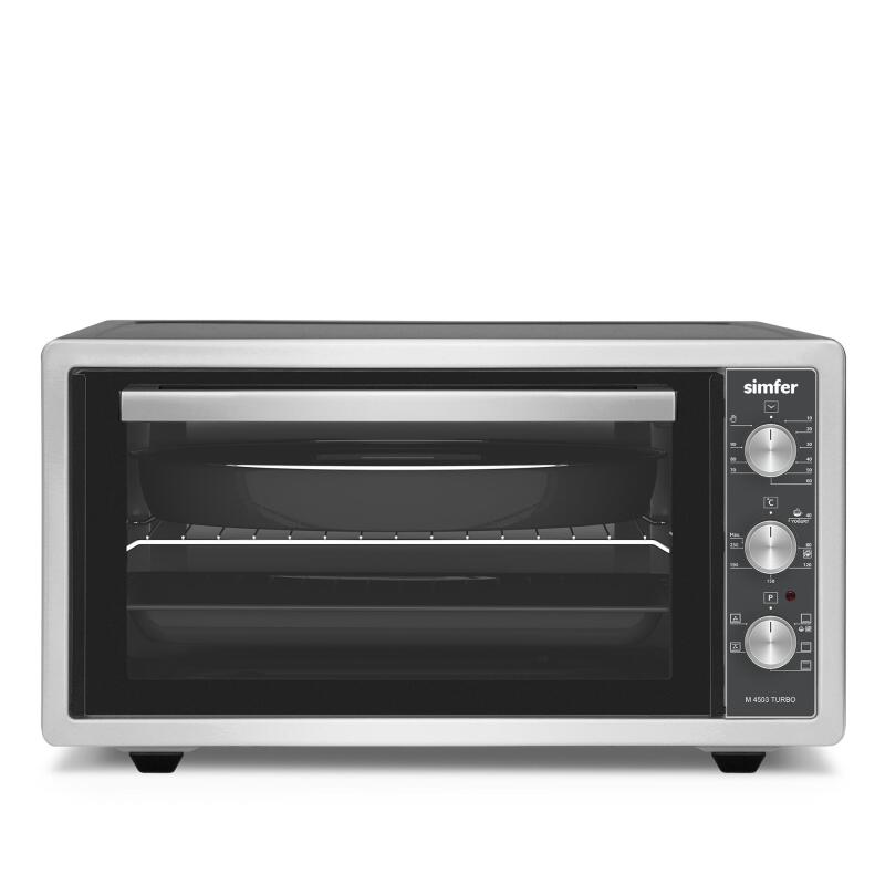 Simfer 4503 İnox 45 LT Turbo Fan Mini / Midi Fırın - 6 Fonksiyon,Yoğurt Yapma, Buz Çözme & İç Aydınlatma - 1