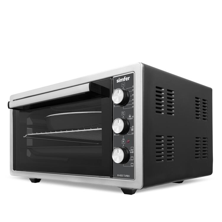 Simfer 4503 İnox 45 LT Turbo Fan Mini / Midi Fırın - 6 Fonksiyon,Yoğurt Yapma, Buz Çözme & İç Aydınlatma - 2