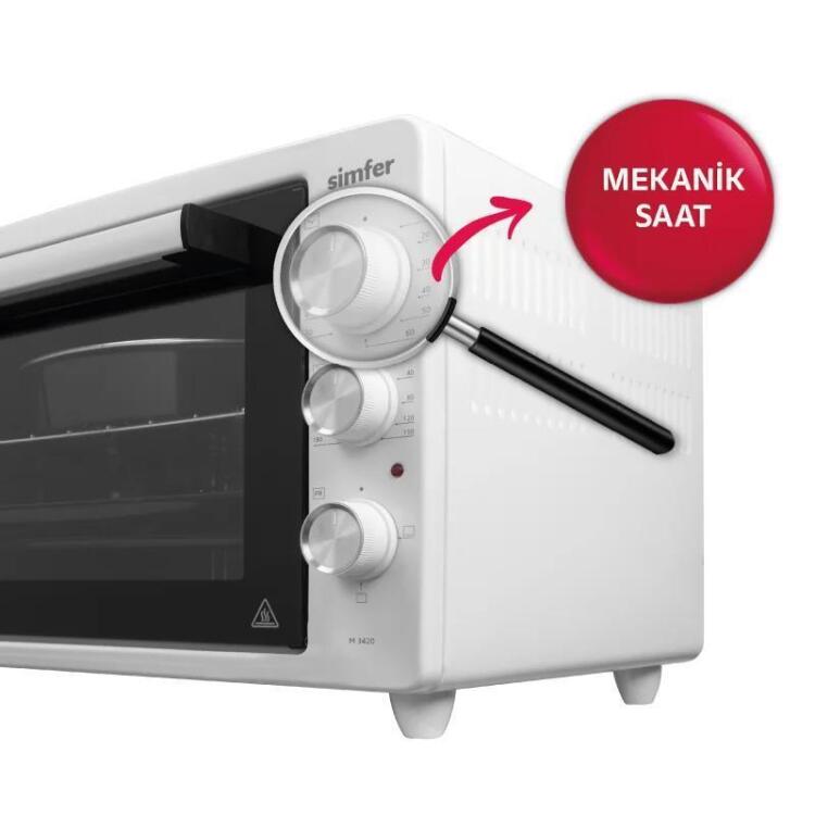 Simfer 4507 İnox 45 LT Turbo Fan Mini / Midi Fırın - 6 Fonksiyon, Pop-Up Düğme, Yoğurt Yapma & Buz Çözme - 5