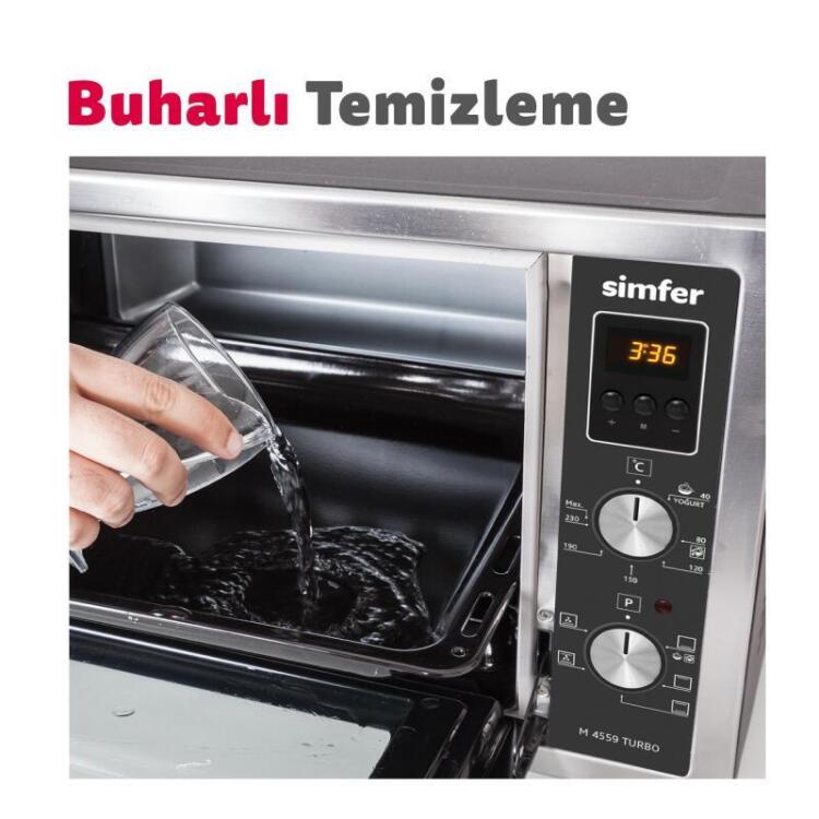 Simfer 4546 Beyaz 45 LT Turbo Fan Mini / Midi Fırın - 6 Fonksiyon, Yoğurt Yapma & Buz Çözme Özellikli - 7