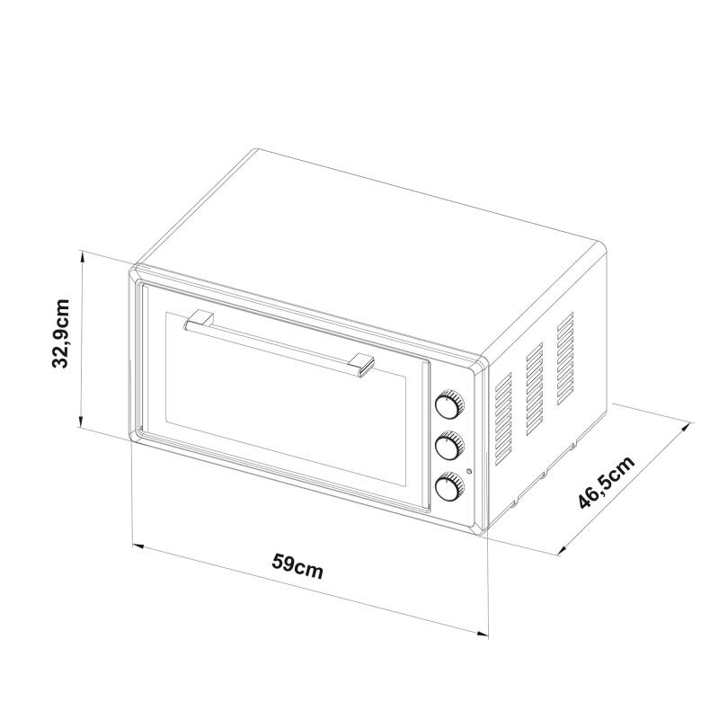 Simfer 4546 Beyaz 45 LT Turbo Fan Mini / Midi Fırın - 6 Fonksiyon, Yoğurt Yapma & Buz Çözme Özellikli - 11