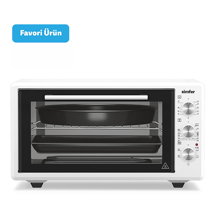 Simfer 4546 Beyaz 45 LT Turbo Fan Mini / Midi Fırın - 6 Fonksiyon, Yoğurt Yapma & Buz Çözme Özellikli - SİMFER