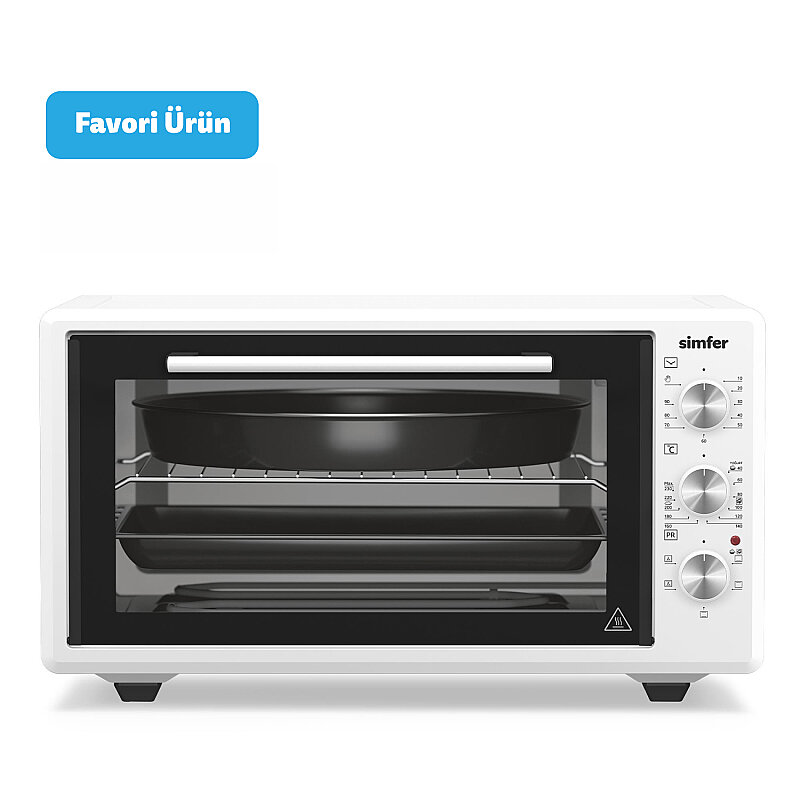 Simfer 4546 Beyaz 45 LT Turbo Fan Mini / Midi Fırın - 6 Fonksiyon, Yoğurt Yapma & Buz Çözme Özellikli - 1