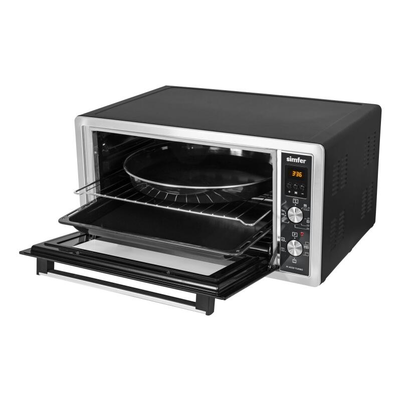 Simfer 4559 İnox 45 LT Turbo Fan Mini / Midi Fırın - 6 Fonksiyon, Dijital Ekran, Pop-Up Düğme,Yoğurt Yapma - 3