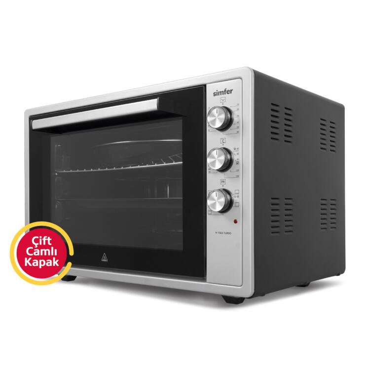Simfer 7033 İnox Gri 70 LT Turbo Fan Mini / Midi Fırın - Multi Fonksiyon, Yoğurt Yapma, Buz Çözme & Çift Cam - 3