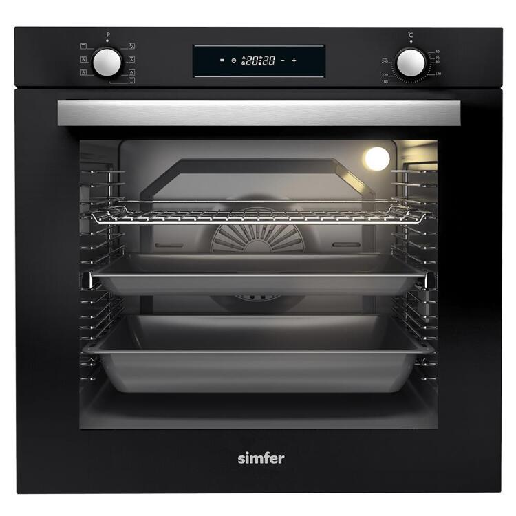 Simfer 8 Fonksiyon Siyah Multi Turbo Dijital 3'lü Ankastre Set (7381 Fırın + 3653 Ocak + 8611 Davlumbaz) - 2