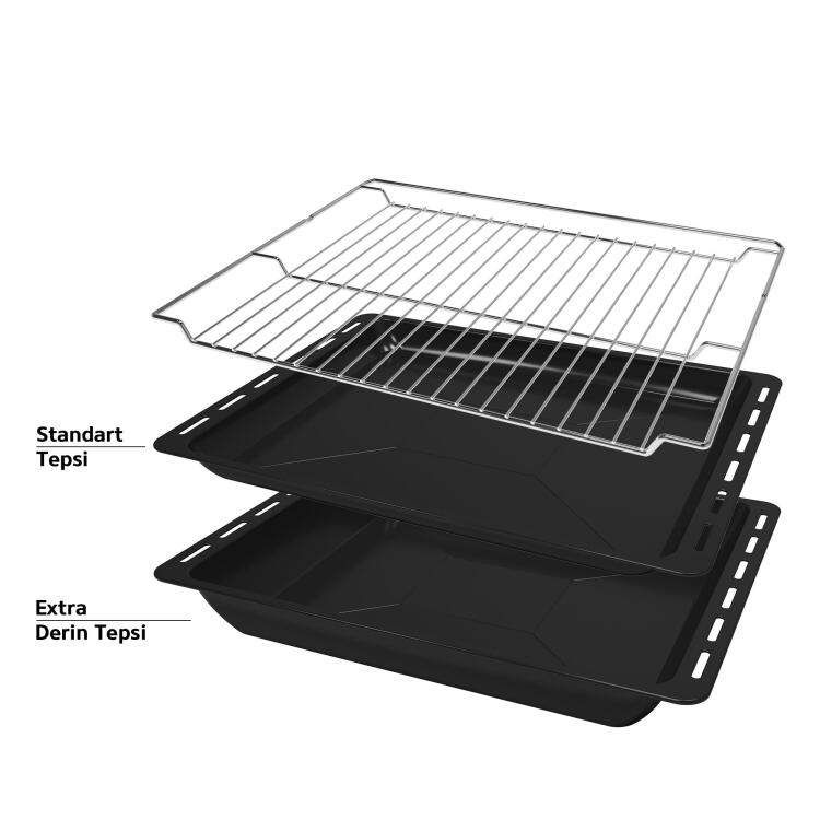 Simfer 8221 9 Fonksiyon QS Beyaz Cam Ankastre Fırın Power Turbo Pop-up - 6