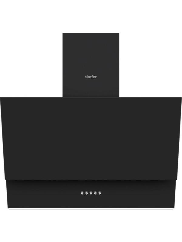 Simfer 8708 60CM Premium Push Button Siyah Cam Davlumbaz - 1