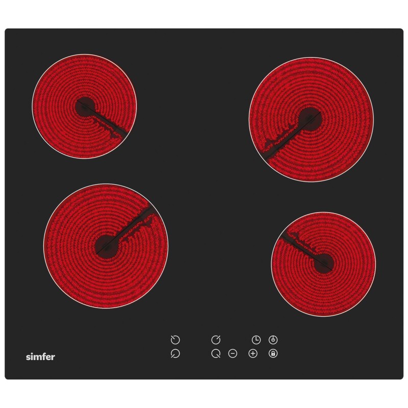 Simfer 9 Fonksiyon QS Beyaz Dijital Power Turbo Elektrikli 2'li Ankastre Set (Fırın + Elektrikli Ocak) - 3