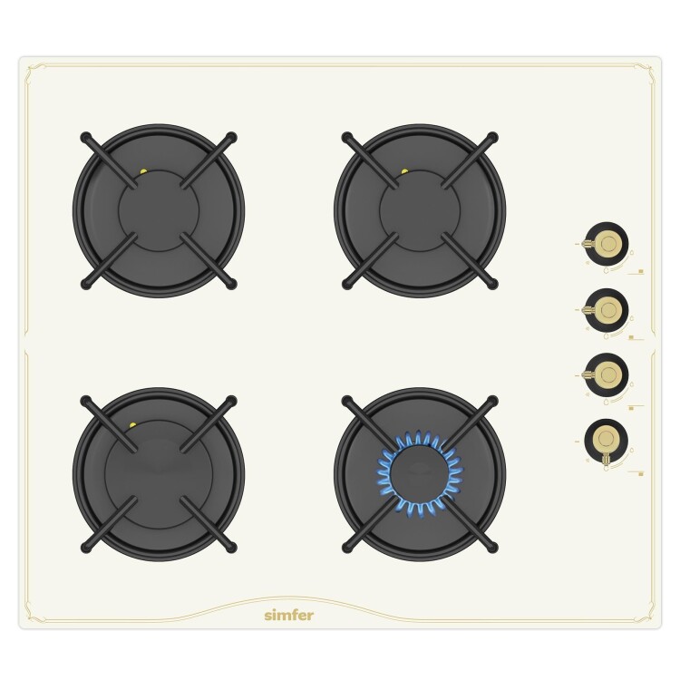Simfer Retro Bej 2'li Cam Ankastre Set (3326 Ocak + 8716 Davlumbaz) - 2