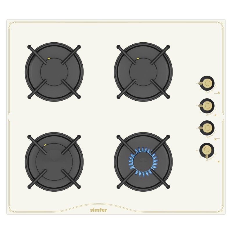 Simfer Retro Bej 2'li Cam Ankastre Set (3326 Ocak + 8716 Davlumbaz) - 2