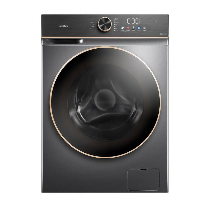 Simfer 1022 G 1200Devir 10Kg Solo Çamaşır Makinesi Gri-Bakır - 1