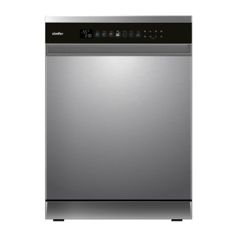 Simfer 742 ID 14 Kişilik 7 Programlı Solo Bulaşık Makinesi Inox - 1