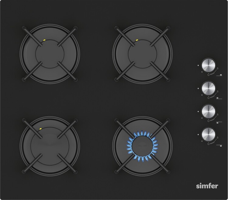 Simfer Siyah 2'li Cam Ankastre Set (3046 Ocak + 8727 Davlumbaz) - 2