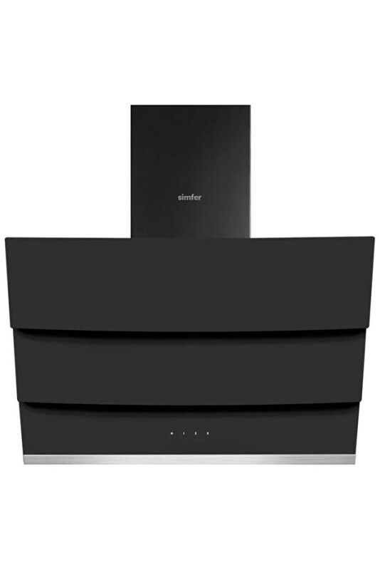 Simfer Siyah Cam Ankastre Set (3500 Ocak + 8678 Davlumbaz) - 3