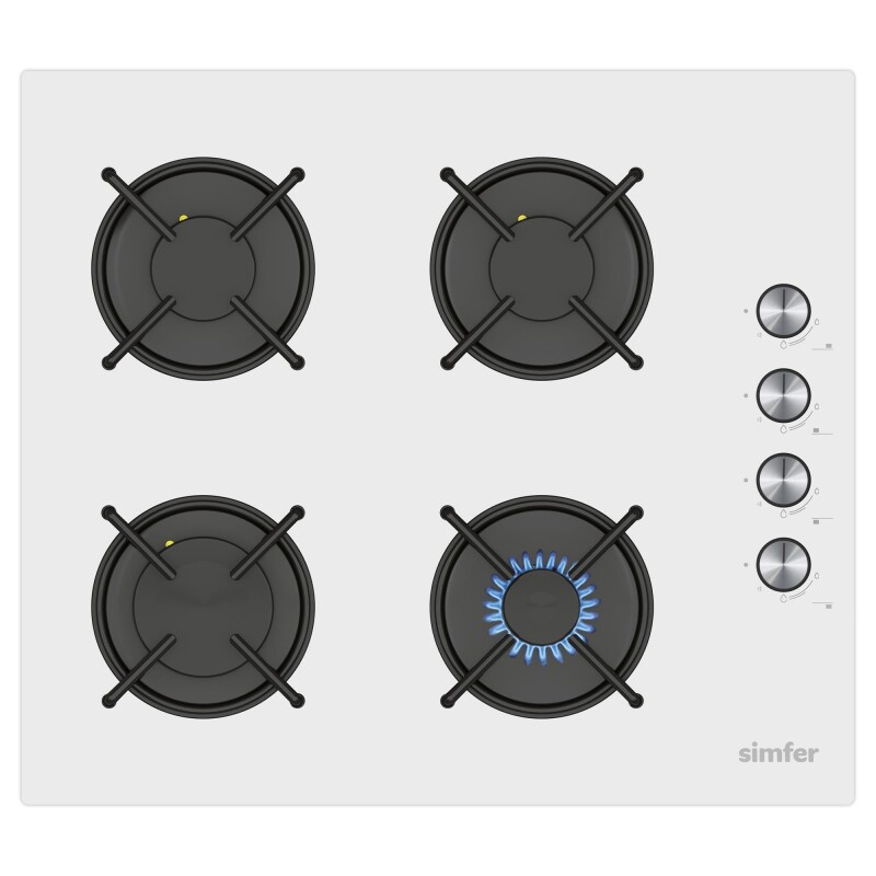 Simfer Trend Beyaz 2'li Cam Ankastre Set ( Ocak + Davlumbaz) - 2