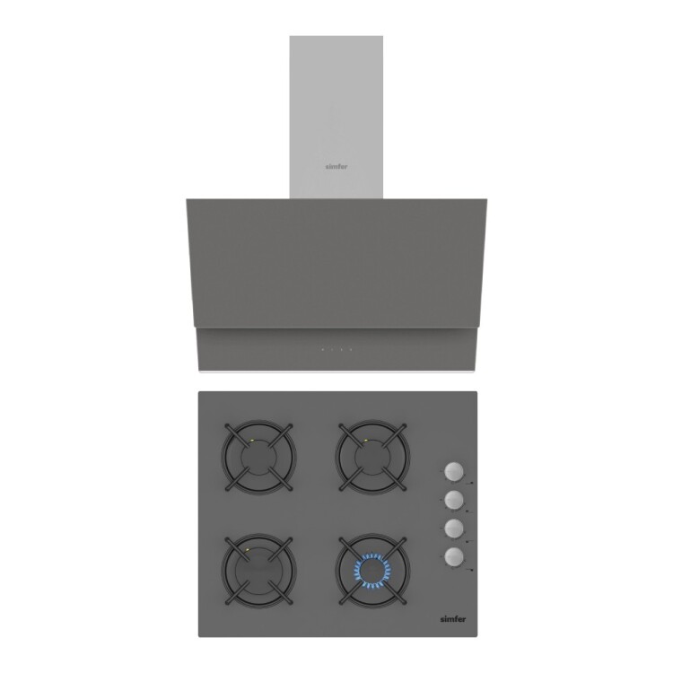 Simfer Trend Silver Cam 2'li Ankastre Set (Ocak + Davlumbaz) - Simfer