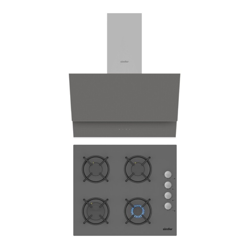 Simfer Trend Silver Cam 2'li Ankastre Set (Ocak + Davlumbaz) - 1