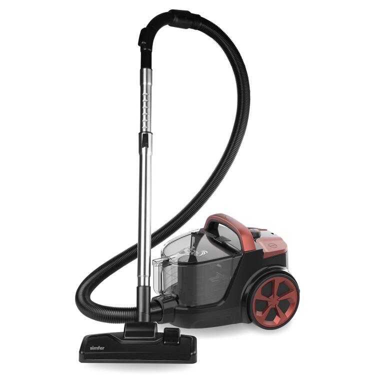 Simfer 6302 Clean Power Toz Torbasız Yatay Süpürge 800W Kırmızı - 2